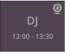 DJ 12:00 · 13:30