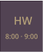 HW 8:00 · 9:00